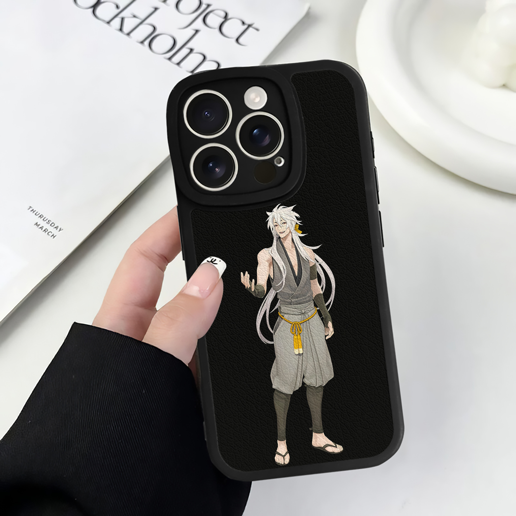（画像用） 刀剣乱舞 Touken Ranbu 【iPhone 16シリーズ対応】シリコンスマホケース（レザー調） 材質：シリコン